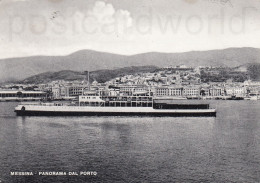 CARTOLINA  MESSINA SICILIA PANORAMA DAL PORTO VIAGGIATA 1951  Y17 - Messina