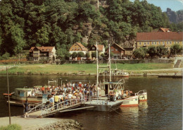 BINNENSCHIFFE - ELBE, Seilfähre über Die Elbe Bei Rathen, 1967 - Ferries