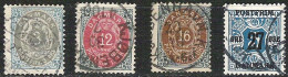 DENMARK 4 Stamps Cancelled Yvert 22A-25B-26B-96  Cat.value Yvert 2014: EUR 40,50 - Gebruikt