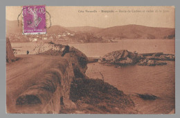 Banyuls, Route De Cerbère Et Rocher De La Jetée (13851) - Banyuls Sur Mer
