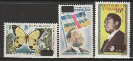 CENTRAFRIQUE - N°61/3 ** (1965) Surchargés - Central African Republic