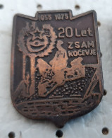 ZSAM KOCEVJE 20 Years 1955/1975 Federation Of Drivers And Mechanics Of Slovenia Yugoslavia Pin - Andere & Zonder Classificatie