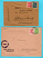 GERMANY 2 Censored Covers 1947 (?) Osnabrück, Rütenbrock über Haren To Schoonebeek, Netherlands - Covers & Documents