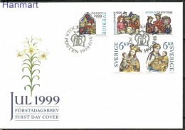 Sweden 1999 Mi 2147-2151 FDC  (FDC ZE3 SWD2147-2151) - Sculpture