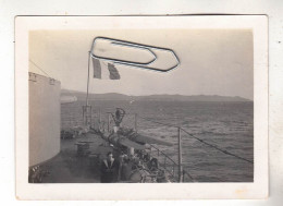 PHOTO NAVIRE DE GUERRE TOUR ARRIERE DE 305 MM ET LANCE-TORPILLES DU CONDORCET - Boats