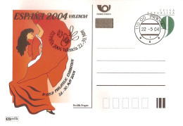 CDV A 103 Czech Republic Valencia Stamp Exhibition 2004 Flamenco - Postcards