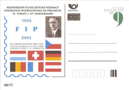 CDV A 74 Czech Republic FIP 75th Anniversary 2001 - Postcards