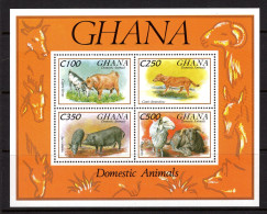 Ghana 1993 Domestic Animals MS Set MNH (SG MS1897) - Ghana (1957-...)