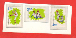 Cina Taiwan Baseball 1971 3 Stamps China - Nuovi