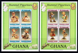 Ghana 1994 Easter - Hummel Figurines MS Set MNH (SG MS1943) - Ghana (1957-...)