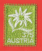 Austria Stella Alpina 2005 Edelweiss Österreich Tessuto Ricamato Con Pizzo Flower Tema Fiori Adesivo - Nuevos