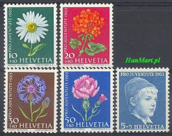 Switzerland 1963 Mi 786-790y MNH  (ZE1 SWT786-790y) - Other & Unclassified