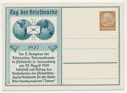 Postal Stationery Germany 1937 Philatelic Day - FIP - Globe - Aardrijkskunde