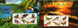 Guyana - 1999 - Caribbean Butterflies - Set Of 2 Mint Stamp Sheetlets - Guyana (1966-...)