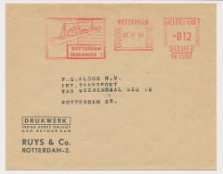 Meter Cover Netherlands 1969 Shipping Company Ruys And Co. - Barche