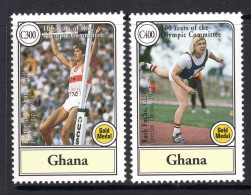 Ghana 1994 Centenary Of International Olympic Committee - Gold Medal Winners Set MNH (SG 2018-2019) - Ghana (1957-...)