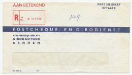 Postcheque En Girodienst - Aangetekend Arnhem - Sin Clasificación