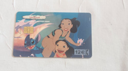 SPAIN-(CP-256C)-Lilo & Stitch (Disney)-(145)(Y 06806747)-(6/2002--12/2004)-(Telfonica)-(12€)-(tirage-501.500)-used Card - Commemorative Advertisment