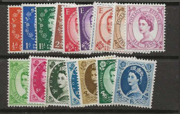 1960 MNH GB, Mi 318-34y Phosphor Basic Set, Postfris** - Neufs