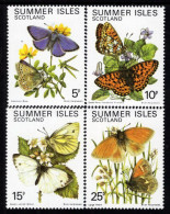 Great Britain - Summer Isles - 1981 - Butterflies - Mint Stamp Set (local Issue) - Emissions Locales