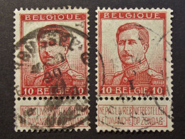 België - Belgique  1912 - OPB/Cob  118 - 123 -  Pellens - Albert I - Obl. Diverses - 1912 Pellens