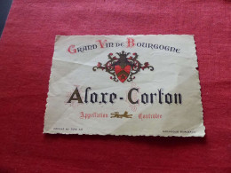 E-483 , ETIQUETTE ,GRAND VIN DE BOURGOGNE, ALOXE CORTON - Bourgogne