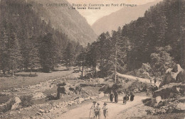 CAUTERETS : ROUTE DE CAUTERETS AU PONT D'ESPAGNE - L'ILE SARAH BERNARD - Cauterets