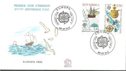 France 1992 Mi 2899-2900 FDC  (FDC ZE1 FRN2899-2900c) - Aardrijkskunde