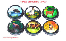 Série De 6 Capsules De Champagne -STRAUSS GEORGETON  N°A.27 - Colecciones