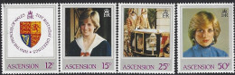 Ascension 1982 21° Compleanno Di Lady Diana  4v.  Cpl. Yv. 315/18 Mnh** Spl - Sonstige & Ohne Zuordnung