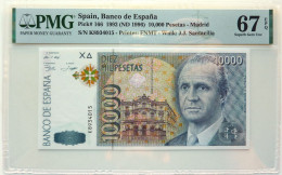 •Q-B•  SPAIN 10000 PESETAS 1992 • P 166 • PMG 67 SUPERB GEM UNC - [ 4] 1975-… : Juan Carlos I