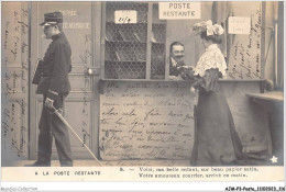 AJMP3-0228 - POSTE - A LA POSTE RESTANTE - VOICI - MA BELLE ENFANT - BEAU PAPIER SATIN - Post