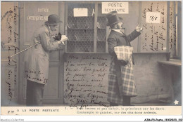 AJMP3-0226 - POSTE - A LA POSTE RESTANTE - SEPT HEURES ET PAS OUVERT - LE GRINCHEUX SUR LES DENTS - Post