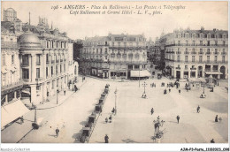 AJMP3-0219 - POSTE - ANGERS - PLACE DU RALLIEMENT - LES POSTES ET TELEGRAPHES - CAFE RALLIEMENT ET GRAND HOTEL - Post