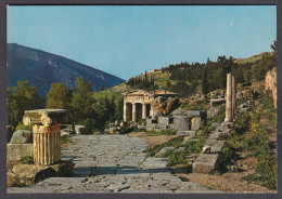 125009/ DELPHI, Delphes, Archaeological Site, The Portico And Athenian Treasury - Griekenland