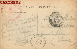 CACHET GUERRE CROIX-ROUGE FRANCAISE INFIRMERIE DE GARE ANGERS 9e REGION HOPITAL MILITAIRE MARCOPHILIE 49 - WW I