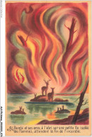 ALHP8-0454-DISNEY - BAMBI ET SES AMIS - A L'ABRI SUR UNE PETITE ILE ISOLEE DES FLAMMES - ATTENDENT LA FIN DE L'INCENDIE - Disneyworld