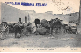 Tunisie - N°79661 - BIZERTE - Le Marché Au Charbon - Carte Avec Un Cachet De Bateau "Torpilleur D'Escadre Bélier" - Tunesië