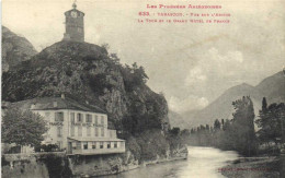 Les Pyrénées Ariegeoises TARASCON  Vue Sur L' Ariège La Tour Et Le Grand Hotel De France  Labouche RV - Autres & Non Classés