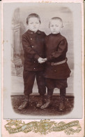 CDV Portrait De 2 écoliers Photographiés Par R. Guérard-Lecoutre à Nogent-en-Bassigny (52) - Ca 1900 - RARE ! - Old (before 1900)