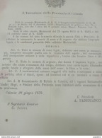 1859 CATANIA  ORDINA CHE LE MONETE DI RAME E LE MONETE DI ARGENTO CONSUMATE - Decrees & Laws