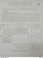 1813 REGGIO AVVISO - Historical Documents