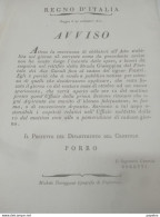 1811 REGGIO AVVISO PER LAVORI - Historische Documenten