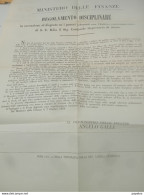1854 MINISTERO DELLE FINANZE REGOLAMENTO DISCIPLINARE SU GENERI COLONIALI - Historische Documenten