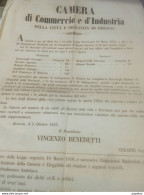 1855 BRESCIA CAMERA DI COMMERCIO - Decrees & Laws