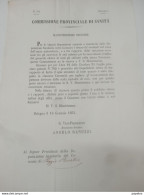 1851  BOLOGNA COMMISSIONE PROVINCIALE DI SANITA' - Historical Documents