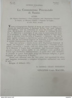 1837  BOLOGNA COMMISSIONE PROVINCIALE DI SANITA'   DIVIETO D' INTRODURRE AI CONFINI DEGLI STATI PONTIFICI ANIMALI - Historical Documents