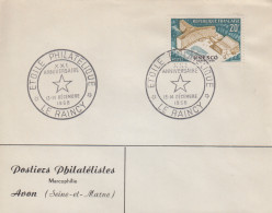 Enveloppe   FRANCE   Oblitération    XXéme  Anniversaire   ETOILE  PHILATELIQUE     LE  RAINCY    1958 - Commemorative Postmarks