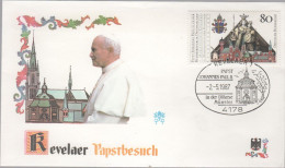 GERMANIA - GERMANY - Deutschland - 1987 - Annullo Speciale Visita Di S.S. Giovanni Paolo II A Kevelaer - Viaggi Del Papa - Lettres & Documents