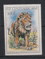 CENTRAFRICAINE - 1982 - Poste Aérienne PA N°YT. 256 - Lion - Non Dentelé / Imperf. - Neuf Luxe ** / MNH - Felini